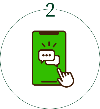 トーク画面にある予約ボタンをタップ